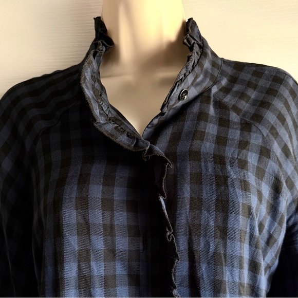 CAbi Ruffle Aberdeen Plaid Button Up Shirt - Picture 3 of 9